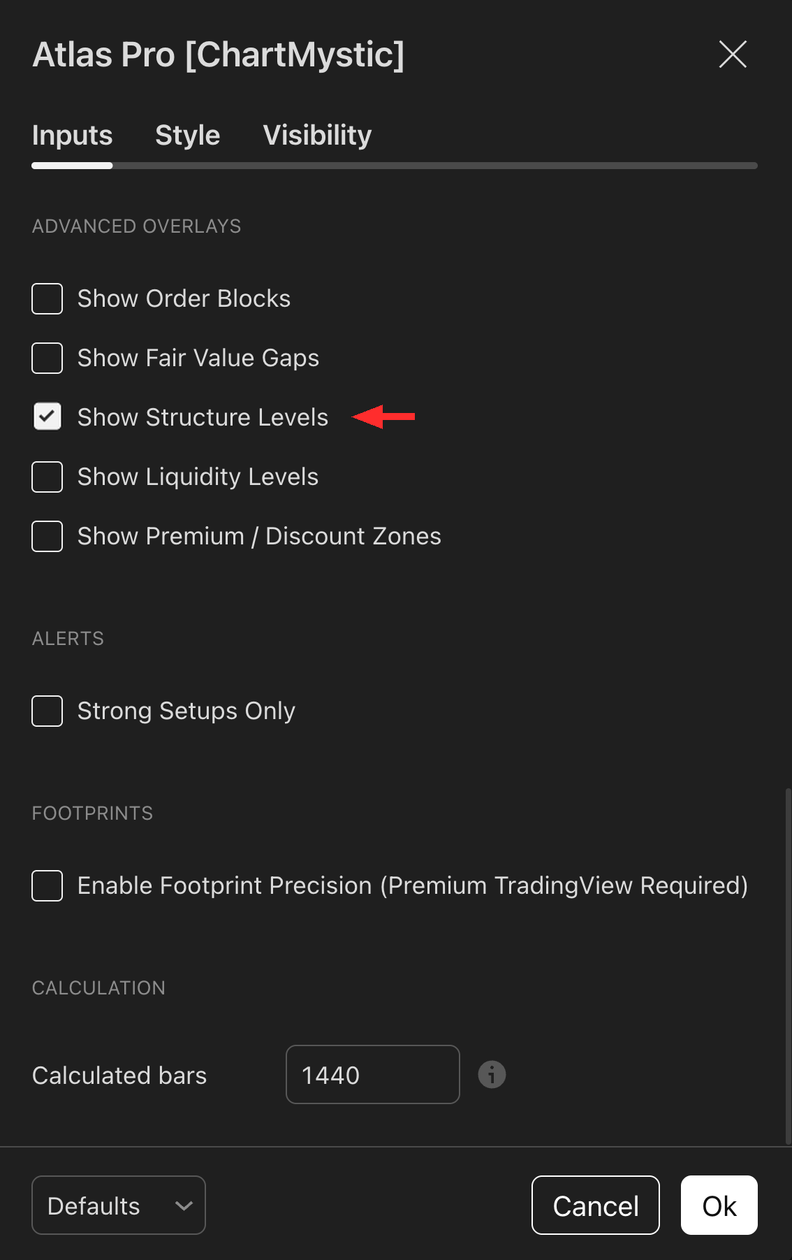 Show Structure Levels